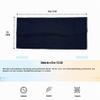 9 cm Wide Solid Stretch Kylie Headband, Unisex, Navy Blue view 3