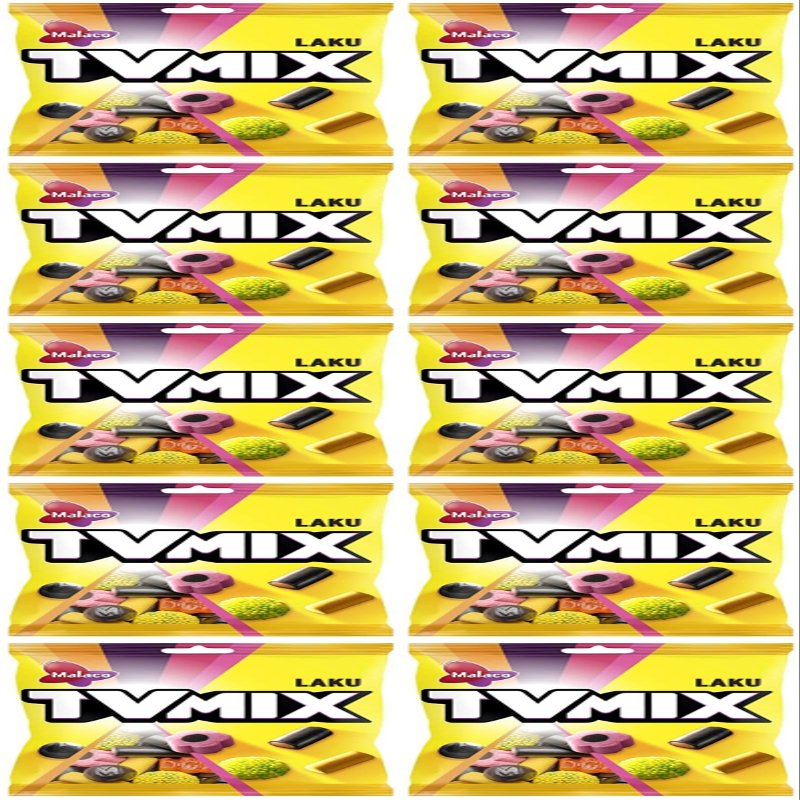 Cloetta Malaco TV MIX Laku Gummy, 10-Pack of 325 g