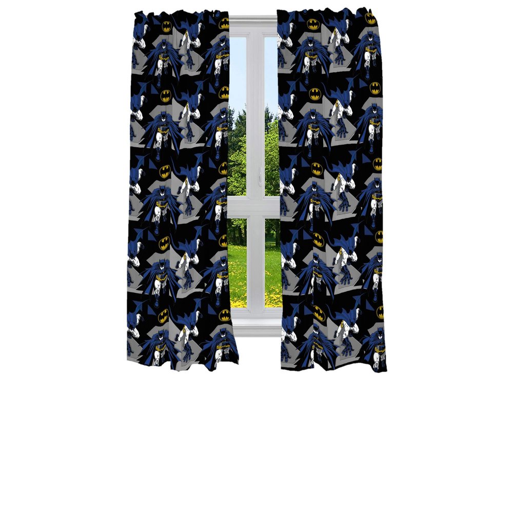 Franco Batman Window Curtains for Kids' Room, 208.3 x 160 cm