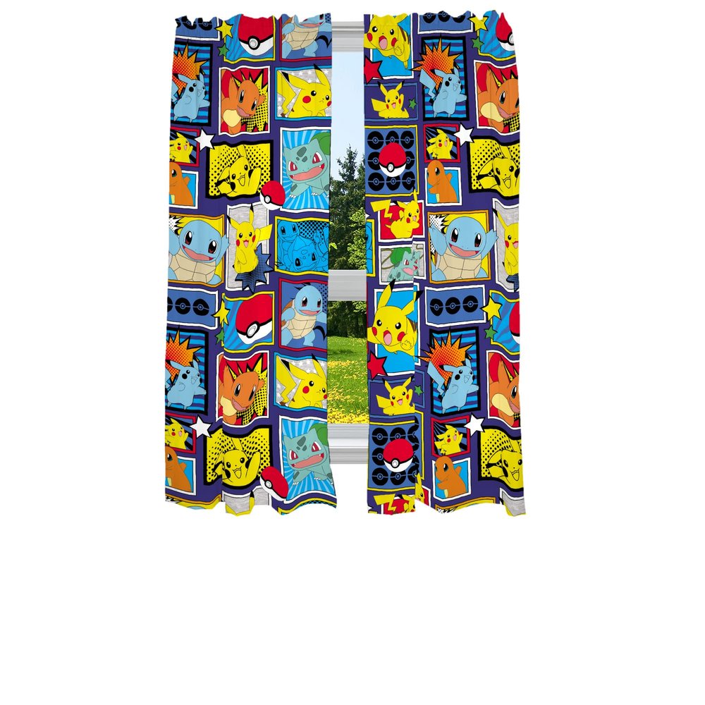 Franco Pokémon Window Curtains for Kids’ Room, 208.3 x 160 cm