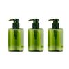 Cabilock 3-Pc Plastic Lotion, Shampoo, and Shower Gel Pump Bottles, Green view 1