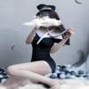 Xinmiao Sexy Lingerie Stewardess Uniform Role-Play Costume - Black - One Size view 3