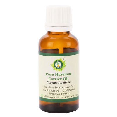 Hazelnut Oil | Corylus avellana | For Skin, Body, Hair & Face | Unrefined | 100% Pure and Natural | Cold-Pressed | 10 mL (0.338 oz) | R V Essential