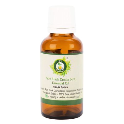 Black Cumin Seed Essential Oil, Nigella Sativa, 100% Pure and Natural, Steam Distilled, 50 ml (1.69 oz)