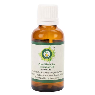 Pure Birch Tar Essential Oil | Betula Alba | 100% Natural | Steam Distilled | 30 ml