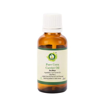 Corn Oil | Zea Mays | For Skin and Cooking | Unrefined | 100% Pure and Natural | Cold-Pressed | 10 ml | 0.338 oz | R V Essential