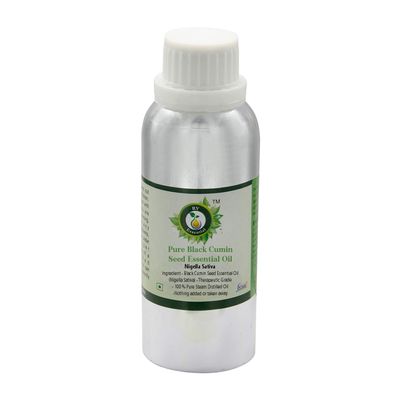 Black Cumin Seed Essential Oil | Nigella Sativa | For Hair, Face & Skin | 100% Pure & Natural | Steam Distilled | 300 ml (10 oz) | R V Essential
