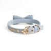 Soft, Comfortable Adjustable Dog Collar with Blue Bow view 2