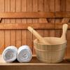 Sauna Wooden Bucket and Ladle Set with Liner view 3