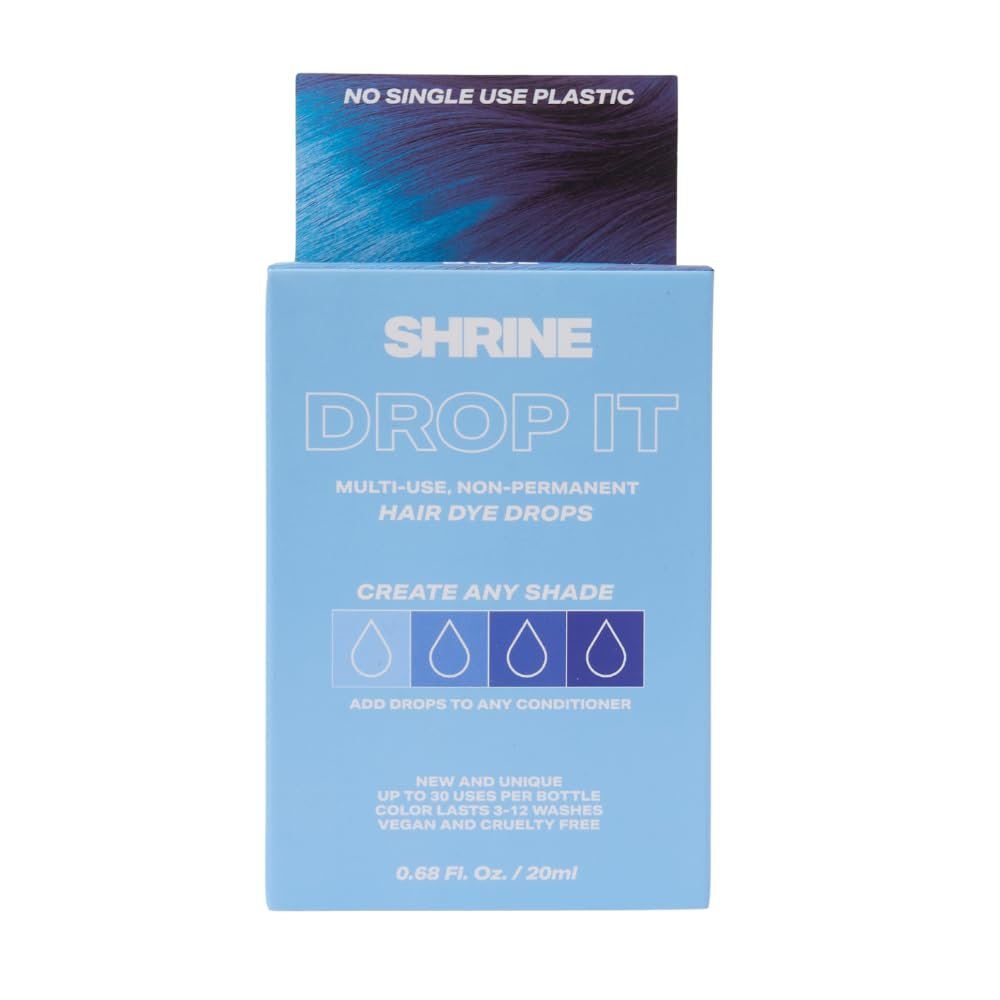 SHRINE Drop It Semi-Permanent Hair Dye Drops, Blue, 20 ml