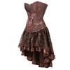Jutrisujo Brown Gothic Steampunk Corset Dress, Full-Bust Corsage Skirt Set, Size M view 2