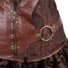 Jutrisujo Brown Gothic Steampunk Corset Dress, Full-Bust Corsage Skirt Set, Size M view 4