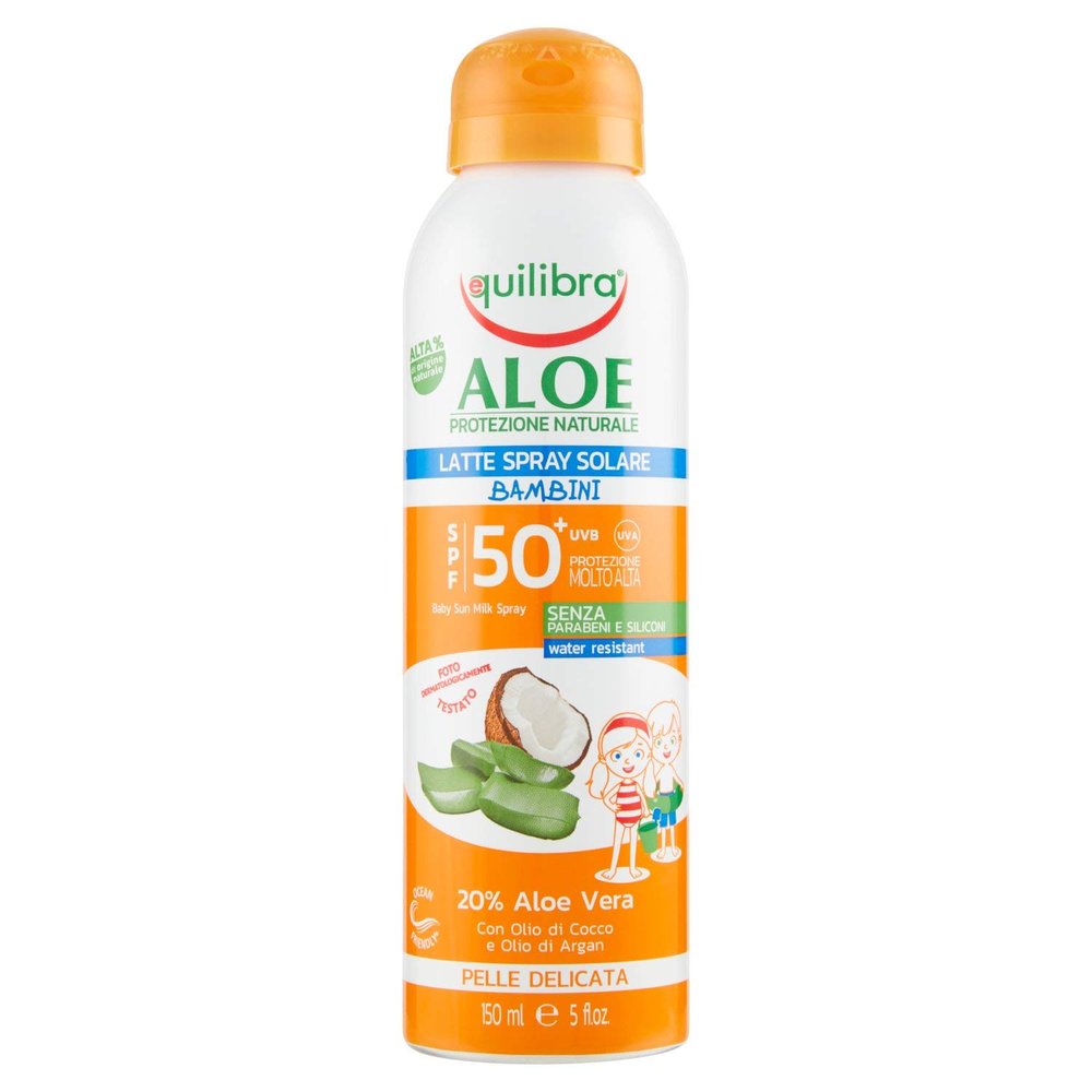 equilibra Solari Aloe Sunscreen Spray for Kids SPF 50+, 150 ml