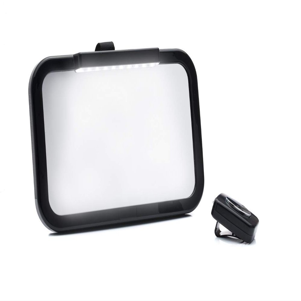 Fillikid Black Baby Car Mirror with LED and Remote
