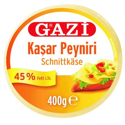 Gazi Kashkaval Semi-Hard Cow's Milk Cheese, 3 x 400 g