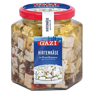 Gazi Cow's Milk Cheese in Rapeseed Oil with Herbs, 3 x 300 g Jars