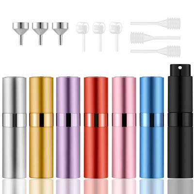 Mini Refillable Perfume Atomizer, Travel Size, 8 ml, Marble Pattern, 7 Colors