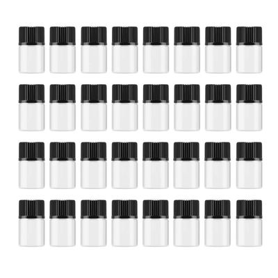 Enslz Transparent Glass Sample Bottles, Mini 1 mL (1/4 Dram) and 2 mL (5/8 Dram), 50 Count