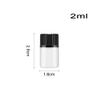 Enslz Transparent Glass Sample Bottles, Mini 1 mL (1/4 Dram) and 2 mL (5/8 Dram), 50 Count view 2