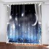 Navy Blue Galaxy Starry Sky Blackout Curtains, 2-Panel Set, 46 x 72 in view 2