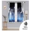 Navy Blue Galaxy Starry Sky Blackout Curtains, 2-Panel Set, 46 x 72 in view 4
