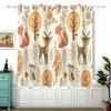 Autumn Forest Jungle Animal Blackout Curtains for Kids' Room, Fox, Deer & Rabbit, 54" H x 55" W, 2 Panels view 1