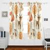 Autumn Forest Jungle Animal Blackout Curtains for Kids' Room, Fox, Deer & Rabbit, 54" H x 55" W, 2 Panels view 2