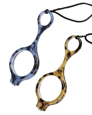 LUFF 2-Piece Mini Portable Reading Glasses, Necklace-Style, Hanging Neck Type, Anti-Lost Handheld Readers