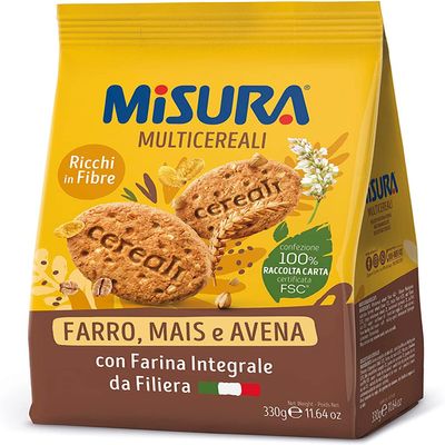 6x Misura Multigrain 6-Cereal Whole Wheat Cookies with Crunchy Grains, 330 g