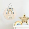 Striefchen Personalized Rainbow Door Sign for Kids' Room, Blue view 3