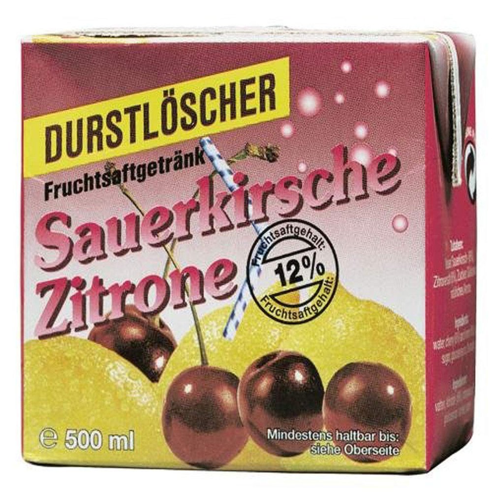 Durstlöscher Cherry Lemon Fruit Juice Drink, 500 ml, Pack of 48