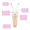 Rechargeable Electric Cotton Thread Facial Epilator, Gold view 4
