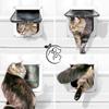 PJDDP 4-Way Magnetic-Lock Cat and Small Dog Door, Black, Size S view 3