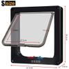 PJDDP 4-Way Magnetic-Lock Cat and Small Dog Door, Black, Size S view 4
