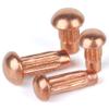 M2/M2.5/M3/M4 Copper Rivets, Knurled Solid Semi-Round Large-Head Rivets, 3 × 8 (20 Caps) view 3