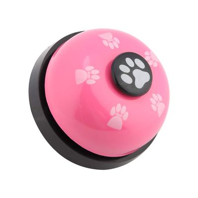 Jacksking Iron Pet Bell, Wireless Cute Cartoon Training Bell for Dogs and Cats, Interactive Toy (Powder)
