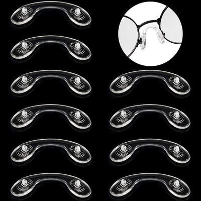 Frienda 10 Pairs Screw-In Silicone Anti-Slip Nose Pads, 4.2 cm