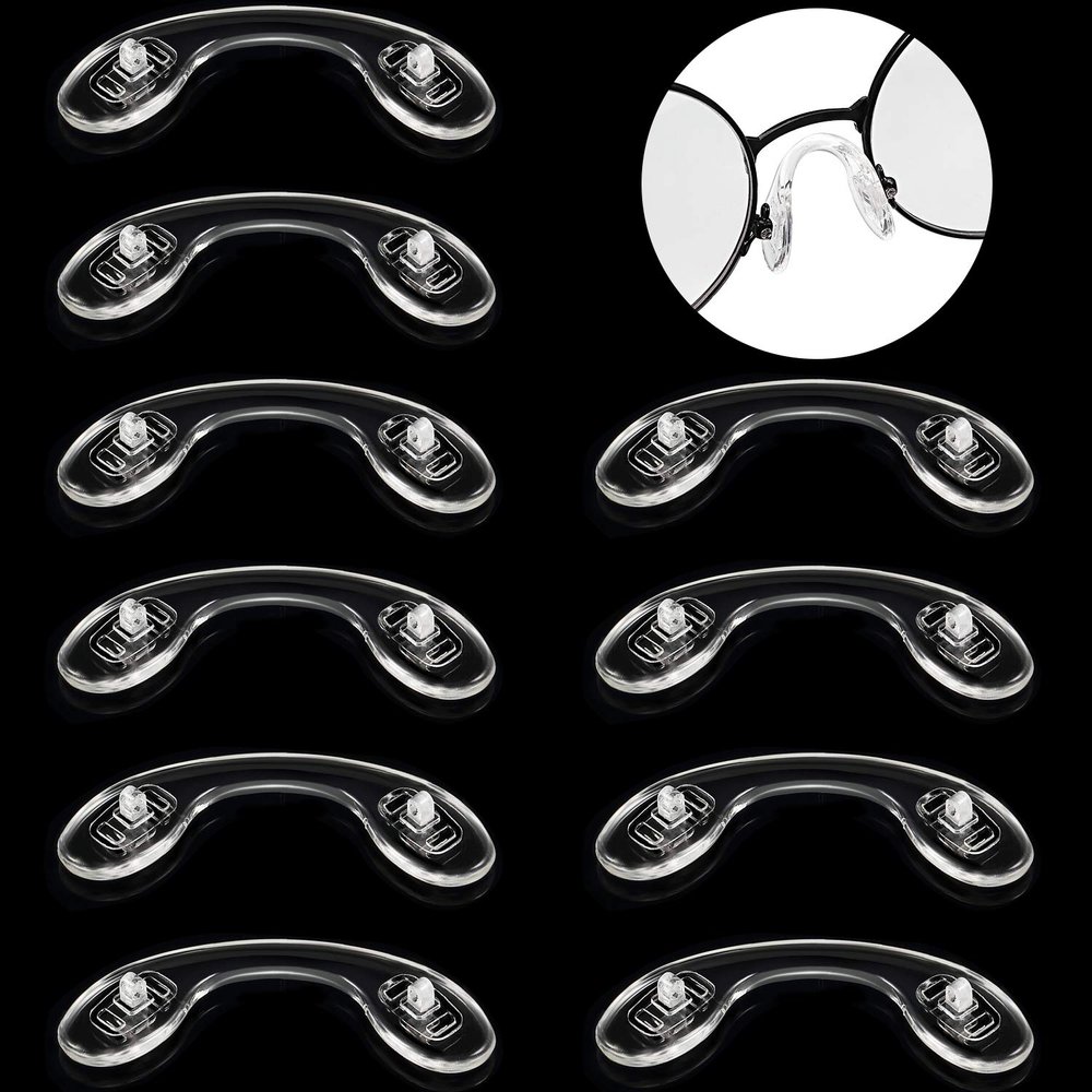 Frienda 10 Pairs Screw-In Silicone Anti-Slip Nose Pads, 4.2 cm