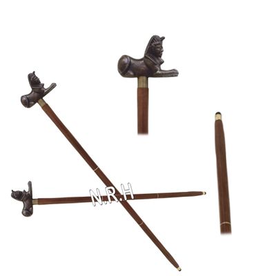 Wooden Walking Cane with Nautical Bronze Finish