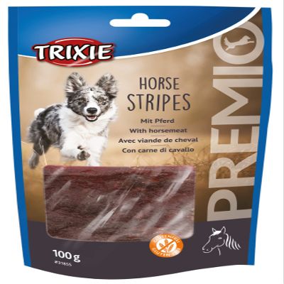 Trixie Premio Stripes Horse Dog Treat - 100g