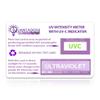 QuantaDose UVC Light Test Card with UVC Wavelength Display and Photochromic UV Intensity Test view 1