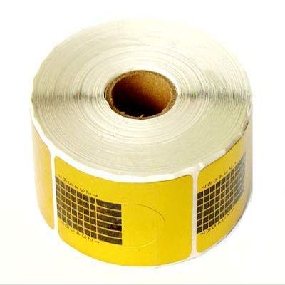 PROFICO Self-Adhesive Nail Forms for Gel and Acrylic Extensions, 500 Pieces, Yellow