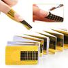PROFICO Self-Adhesive Nail Forms for Gel and Acrylic Extensions, 500 Pieces, Yellow view 4