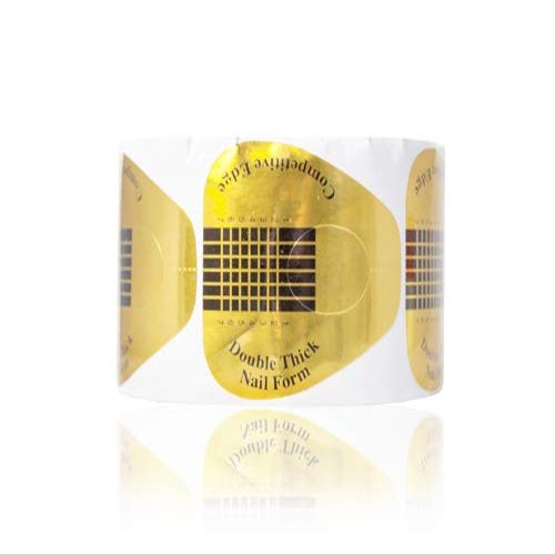 PROFICO Self-Adhesive Nail Extension Forms for Gel and Acrylic, 500 Yellow
