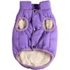 JoyDaog Dog Jacket for Winter and Cold Weather, 2-Layer Fleece, Warm, Soft, Windproof, for Small Dogs, Purple, XS view 1