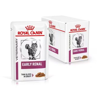 Royal Canin Veterinary Early Renal | 12 x 85 g | Complete Dietetic Food for Cats | Early Kidney Function Support | Moderate Phosphorus | EPA & DHA