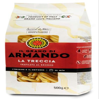12x Il Grano Di Armando La Treccia Italian Wheat Bronze-Die Pasta, 100% Italian, 500 g