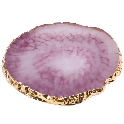 Natural Resin Nail Art Palette, Gel Polish Holder for Cosmetics (Rose Red)