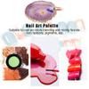 Natural Resin Nail Art Palette, Gel Polish Holder for Cosmetics (Rose Red) view 2