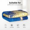 ASEELO 127 x 76 cm Golden Glitter Christmas Tree Fleece Blanket view 2